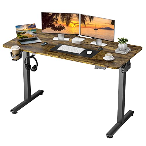 Azonanor Standing Desk - Stand Up Desk with Splice Board, Electric Adjustable Height Desk, 48 x 24 Inches Sit Stand Home Office Desk