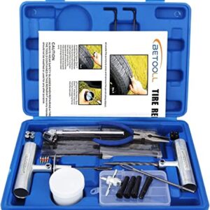 BETOOLL 67pcs Tire Repair Kits,Tire Plug Repair Tools for Car, Motorcycle, Jeep, RV, ATV,SUV, Truck, Trailer,Tractor, Lawn Mower