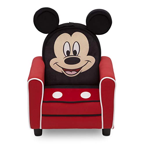 Delta Children Figural Upholstered Kids Chair, Wood ,Disney Mickey Mouse