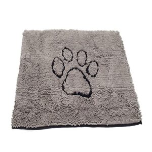 Dog Gone Smart Dirty Dog Microfiber Doormat, Super Absorbent, Machine Washable with Non-Slip Backing, Large, Grey