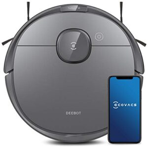 Ecovacs Deebot T8 Robot Vacuum and Mop Cleaner, Precise Laser Navigation, Multi-floor Mapping, Intelligent Object Avoidance, Full-customize clean, No-go and No-mop Zones, Auto-empty Station Compatible