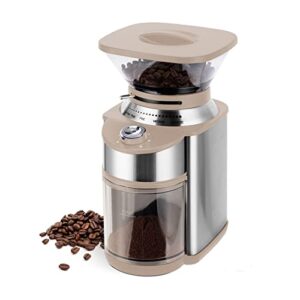 Electric Conical Burr Coffee Grinder, Adjustable Burr Mill with 19 Precise Grind Setting, Stainless Steel Coffee Grinder Electric for Drip, Percolator, French Press, Espresso, Brown