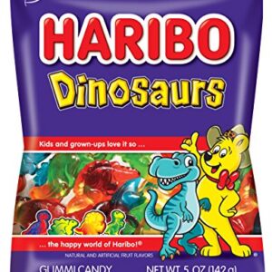 HARIBO Gummi Candy, Dinosaurs, 5 oz. Bag (Pack of 12)