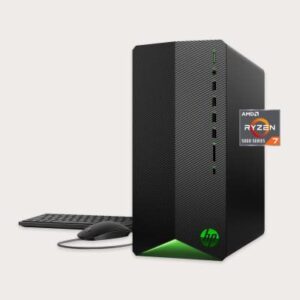 HP Pavilion Gaming Desktop, AMD Ryzen 7 5700G Processor, NVIDIA GeForce RTX 2060 graphic, 16 GB RAM, 1 TB SSD, Windows 11 Pro (TG01-2460, shadow black)