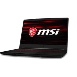 MSI Computer GF63, NVIDIA GeForce GTX 1650 Graphics, 15.6" 8GB 256GB Intel Core i5-10300H X4 2.5GHz Win10, Black