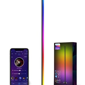 Smart Floor Lamp, ibaye LED Corner Floor Lamp, 16 Million Colors, DIY & Scene Mode, Music Sync, Work with Alexa, Google Assistant, and WiFi APP, Modern Floor Lamp for Living Room, Bedroom, Gaming Room