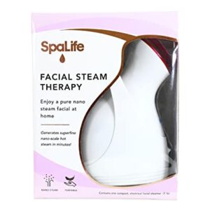 SpaLife Facial Steam Therapy Nano Ionic Warm Mist Facial Steamer - Unclogs Pores - Blackheads