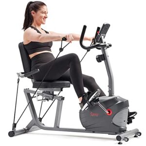 Sunny Health & Fitness Performance Interactive Series Recumbent Exercise Bike with Exclusive SunnyFit® App Enhanced Bluetooth Connectivity - SF-RB420031
