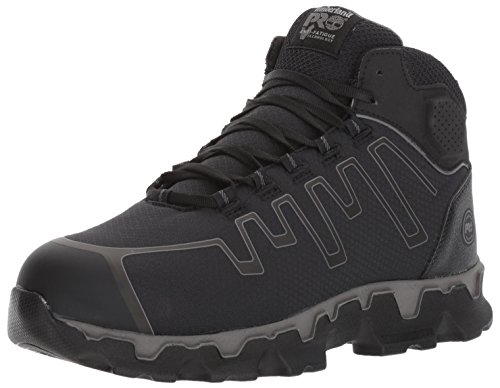 Timberland PRO mens Powertrain Sport Mid Alloy Safety Toe Electrical Hazard Industrial Construction Shoe, Black Ripstop Nylon, 10.5 US