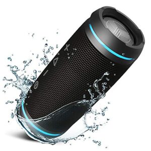 TREBLAB HD77 - Bluetooth Speaker - Loud 360° HD Surround Sound w/Bass, 30W Stereo, IPX6 Waterproof, 20H Battery Portable Speaker w/Bluetooth, Wireless Dual Pairing, Outdoor Blue Tooth Speaker