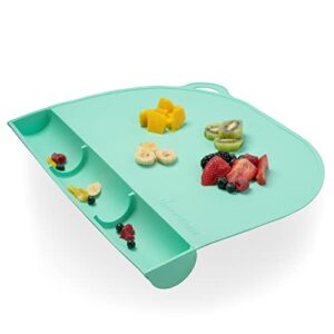 UpwardBaby Silicone Placemats for Toddlers- Suction Baby Placemat for Restaurants & Home with Food Catching Pockets-Kids Placemat for Dining Table-Washable Wipeable Nonslip BPA-Free Placemats for Kids