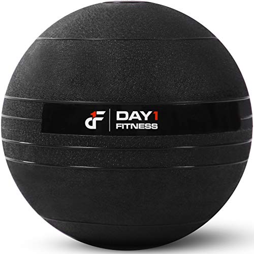 Weighted Slam Ball by Day 1 Fitness – 30 lbs - No Bounce Medicine Ball - Gym Equipment Accessories for High Intensity Exercise, Functional Strength Training, Cardio