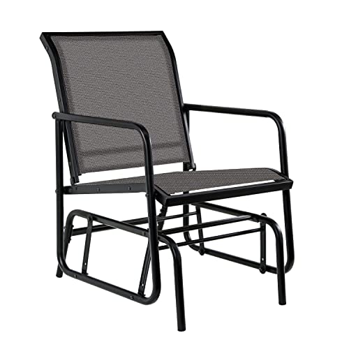 Amazon Basics Outdoor Patio Textilene Glider Chair - Black