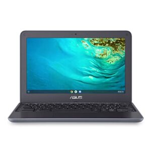 ASUS Chromebook C203XA Rugged & Spill Resistant Laptop, 11.6" HD, 180 Degree, MediaTek Quad-Core Processor, 4GB RAM, 32GB eMMC, MIL-STD 810G Durability, Dark Grey, Education, Chrome OS, C203XA-YS02-GR