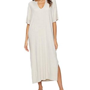 Barefoot Dreams® CozyChic Ultra Lite® Women's Caftan Dress, Sand Dune, One Size