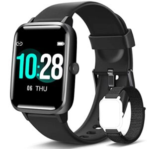 Blackview Smart Watch for Android Phones and iOS Phones, All-Day Activity Tracker with Heart Rate Sleep Monitor, 1.3" Full Touch Screen, 5ATM Waterproof Pedometer, Smartwatch for Men Women