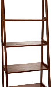 Casual Home 5-Shelf Ladder Bookcase, Warm Brown