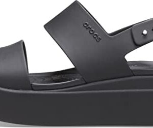 Crocs Women's Brooklyn Low Wedges, Platform Sandals, Black/Black, 9