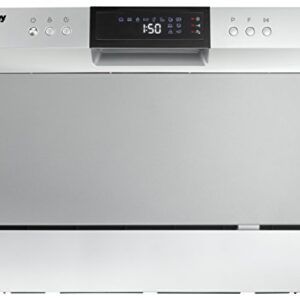Danby DDW631SDB Countertop Dishwasher with 6 place Settings and Silverware Basket, LED Display, Energy Star