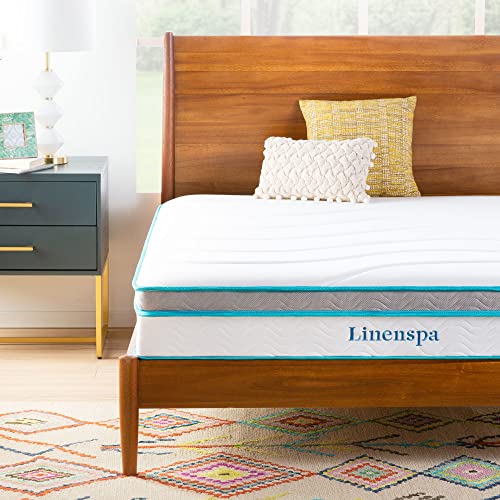 LINENSPA 10 Inch Memory Foam and Innerspring Hybrid Mattress – Twin Mattress – Bed in a Box – Medium Feel Mattress