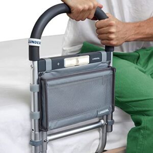 Lunderg Bed Rails for Elderly Adults Safety - with Motion Light & Storage Pocket - Bed Railings for Seniors & Surgery Patients - The Bed Cane Fits Any Bed & Makes Getting in & Out of Bed Much Easier