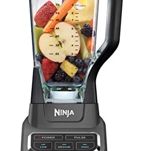 Ninja BL610 Professional 72 Oz Countertop Blender with 1000-Watt Base and Total Crushing Technology for Smoothies, Ice and Frozen Fruit, Black, 9.5 in L x 7.5 in W x 17 in H