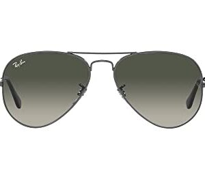 Ray-Ban RB3025 Classic Aviator Sunglasses, Gunmetal/Grey Gradient, 55 mm