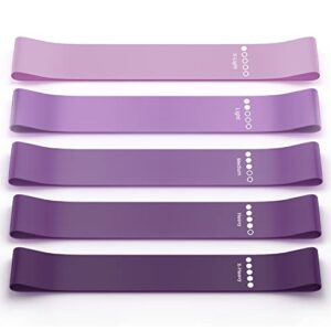 Renoj Resistance Bands, Exercise Workout Bands for Women and Men, 5 Set of Stretch Bands for Booty Legs, Pilates Flexbands