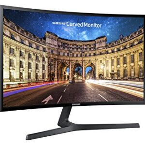 SAMSUNG 27-Inch CF39 Series FHD 1080p Curved Computer Monitor, Ultra Slim Design, AMD FreeSync, 4ms response, HDMI, DisplayPort, VESA Compatible, Wide Viewing Angle (LC27F398FWNXZA), Black