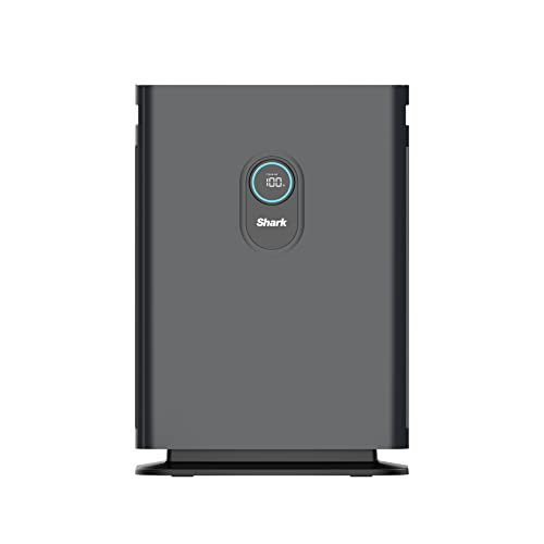 Shark HE402AMZ Air Purifier 4 True HEPA with Microban Protection Cleans up to 1000 Sq. Ft., Captures 99.98% of particles, allergens, smoke, odors to 0.1–0.2 microns, Advanced Odor Lock, 4 Fan, Grey