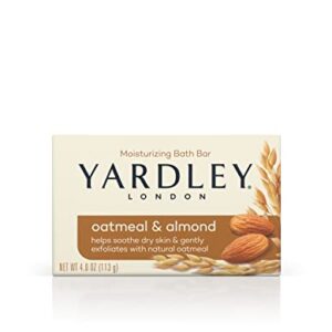 Yardley Oatmeal and Almond Bar Soap, Oatmeal & Almond, 4 Ounce