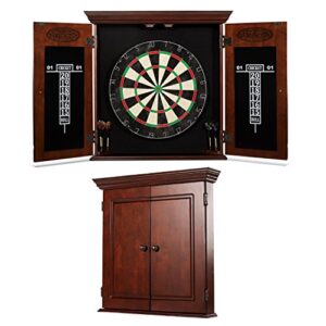 BARRINGTON BILLIARDS COMPANY Bristle Dartboard Cabinet Set: Professional Hanging Classic Sisal Dartboard with Self Healing Bristles and Accessories