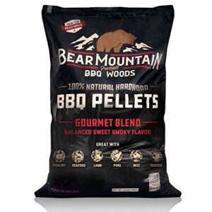 BEAR MOUNTAIN Premium BBQ WOODS FB99 All-Natural Hardwood Smoky Gourmet Blend BBQ Smoker Pellets for Outdoor Grilling, 40 lbs