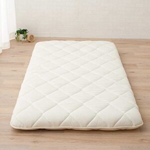 EMOOR Japanese Futon Mattress CLASSE Full Made in Japan White, Foldable Floor Sleeping Bed Tatami Mat