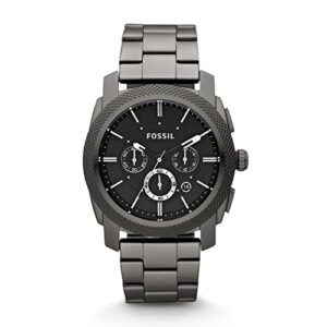 Fossil Men's Machine Quartz Stainless Steel Chronograph Watch, Color: Smoke (Model: FS4662)