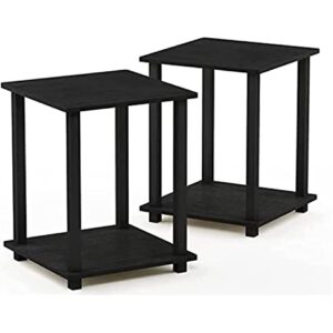 Furinno Simplistic Set of 2 End Table, Americano/Black