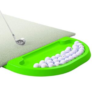 GoSports All-Weather Golf Ball Tray - 70 Ball Capacity - Compatible with all Hitting Mats - Green