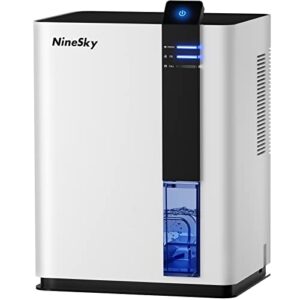 NineSky Dehumidifier for Home, 88 OZ Water Tank, Dehumidifier for Bathroom, Bedroom with Auto Shut Off, 5 Colors LED Light