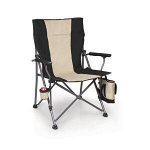 ONIVA - a Picnic Time brand - Big Bear XXL Camp Chair With Cooler - Heavy Duty Beach Chair - Camping Chair With Carry Bag, (Black)