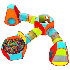 Playz 7pc Ball Pit, Play Tent and Crawl Tunnel Bundle for Kids, Gift for Toddler Boys & Girls, Best Birthday Gift for 3-8 Year Old, Pop Up Baby Play Toy, Indoor & Outdoor Use as Portable Play Center