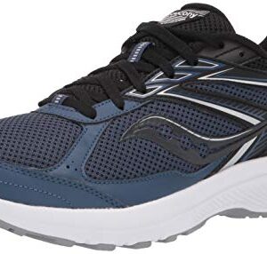 Saucony Men's Core Cohesion 14 Road Running Shoe, Blue/Black, 11