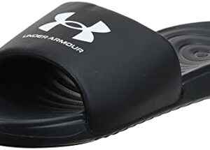 Under Armour Men's Ansa Fixed Strap Slide Sandal, Black (004)/Black, 11