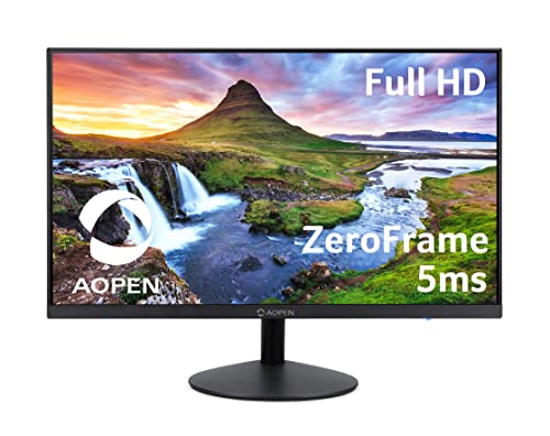 AOPEN 27E1 bi 27" Full HD (1920 x 1080) IPS Monitor | for Work or Home | 75Hz Refresh Rate | 5ms Response Time | 1 x HDMI & 1 x VGA Port