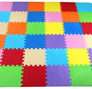 Balance From Kid's Puzzle Exercise Play Mat with EVA Foam Interlocking Tiles, 9 Colors (36 Tiles)