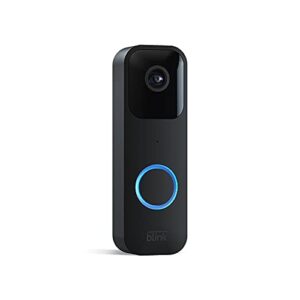 Certified Refurbished Blink Video Doorbell | Two-way audio, HD video, motion and chime app alerts and Alexa enabled — wired or wire-free (Black)