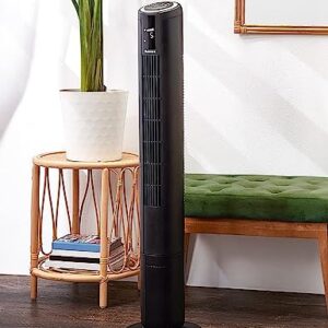 HOLMES 42" SmartConnect WI-FI Digital Tower Fan, ClearRead Display, Alexa Voice Control, 80° Oscillation, 5 Speeds, 4 Modes, 8-Hour Timer, Home, Bedroom or Office, Remote Control, Matte Black