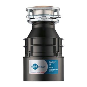 InSinkErator Garbage Disposal, Badger 5, Standard Series, 1/2 HP Continuous Feed, Black