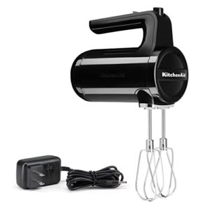 KitchenAid Cordless 7 Speed Hand Mixer - KHMB732| Onyx Black | 7.56 x 3.54 x 11.69 inches