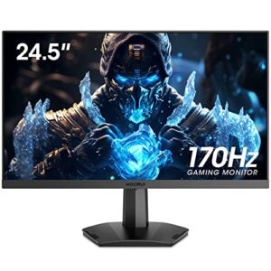 KOORUI 24.5 Inch FHD Gaming Monitor, Computer Monitors Full HD (1920 x 1080), VA, 1ms, FreeSync & G-Sync Compatible, 2X HDMI(144Hz) & DisplayPort(170Hz), sRGB 99%, VESA, Tilt Adjustable, Eye Care