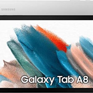 SAMSUNG Galaxy Tab A8 10.5” 128GB Android Tablet, LCD Screen, Kids Content, Smart Switch, Long Lasting Battery, US Version, 2022, Silver, Amazon Exclusive